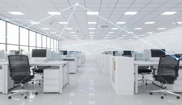connected with dots in office